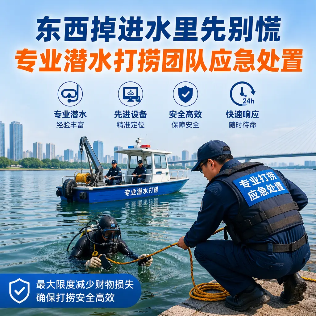 嵊泗东西掉进水里先别慌，专业潜水打捞团队应急处置